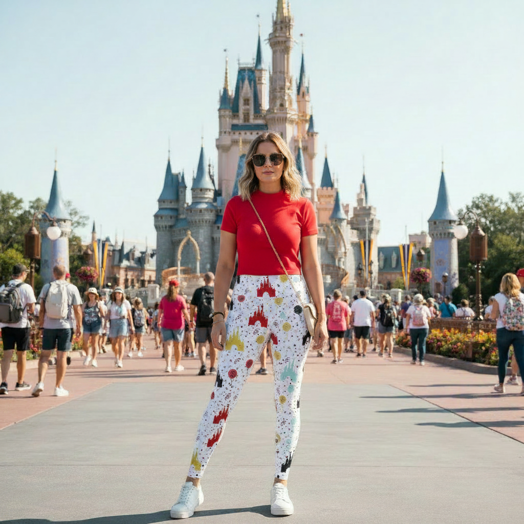 Disney Castle Celebration Leggings - Ultra Micro Print No Jacket