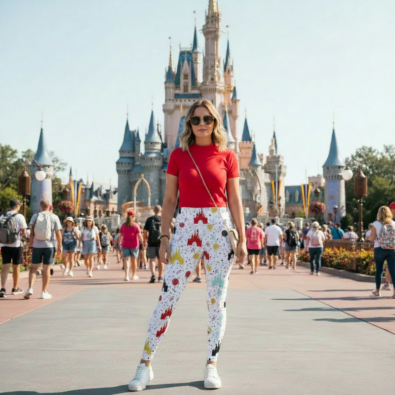 Disney Castle Celebration Leggings - Ultra Micro Print No Jacket