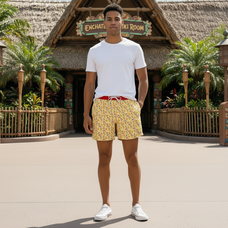 Disney Swim Trunks - Seated Tram Feet In Frame