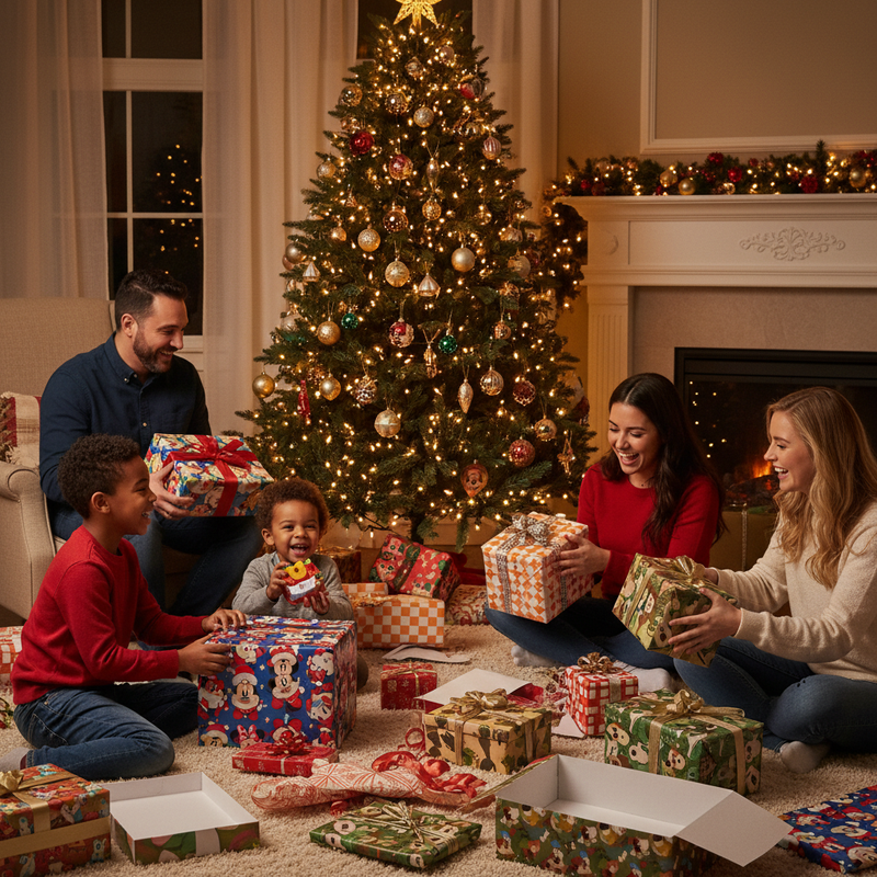 Family Gift Exchange - Disney Wrapping Paper