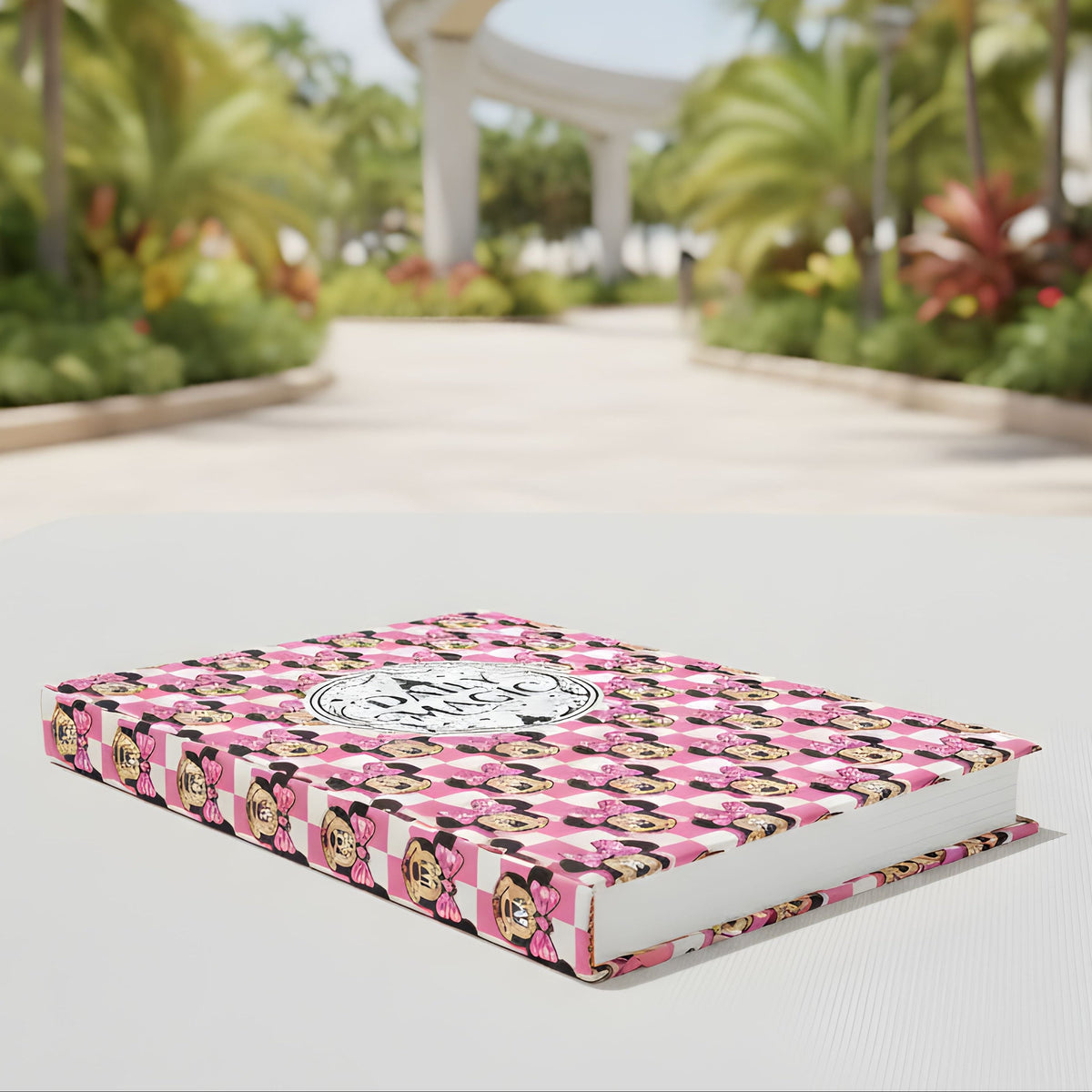 Pink Checkerboard Minnie Daily Magic Matte Hardcover Journal