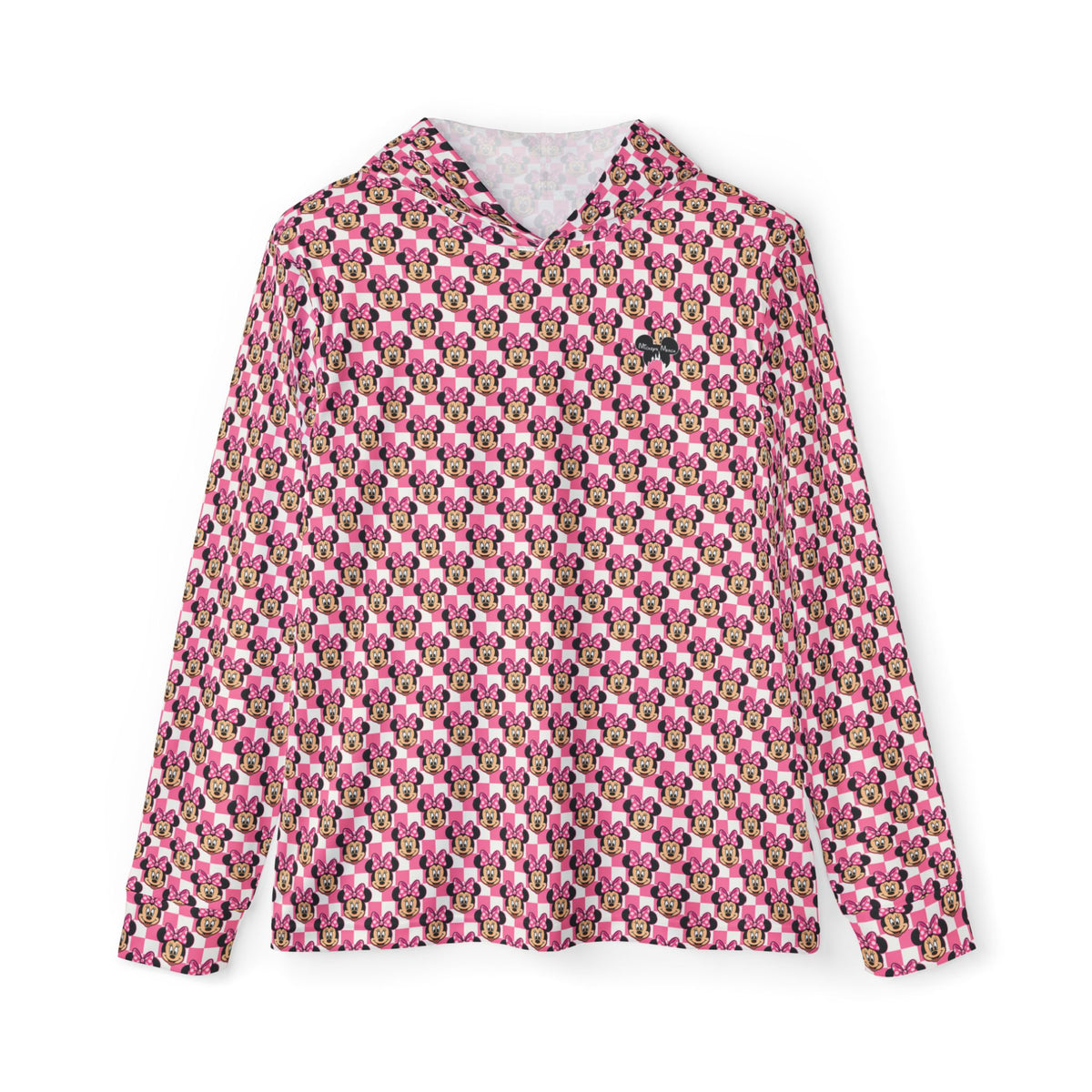 Pink Checkerboard Minnie Hooded Sun Shirt
