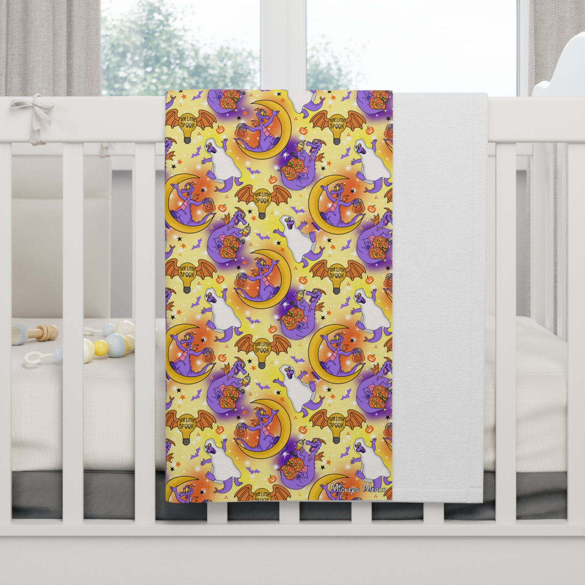Figment on the Moon Yellow Happily Ever After Baby Blanket
