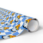 Blue Checkerboard Donald Wrapping Paper Roll
