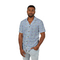 Character Autographs on Blue Hawaiian Shirt