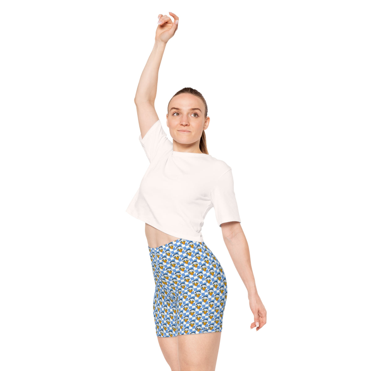Blue Checkerboard Donald Bike Shorts