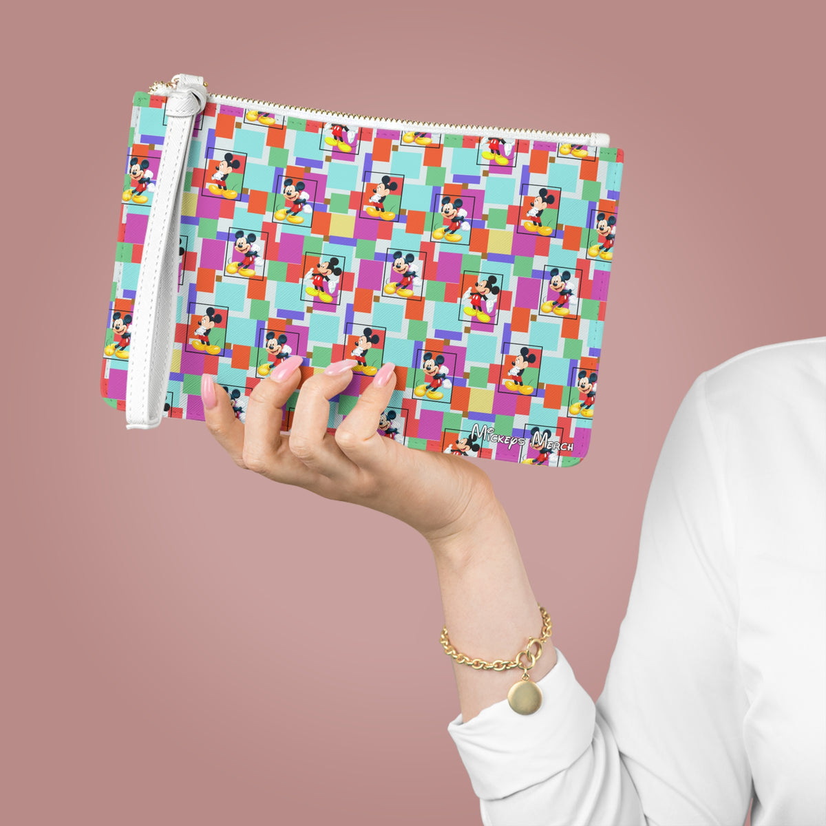 Colorblock Mickey Convertible Wristlet Clutch