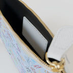 Character Autographs on Blue Mini Clutch
