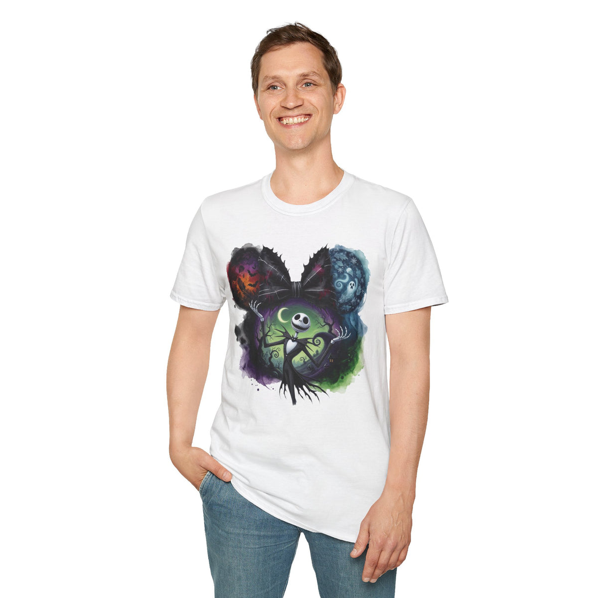 TNBC - Jack Skellington's Pumpkin King Vignette Unisex Graphic Tee
