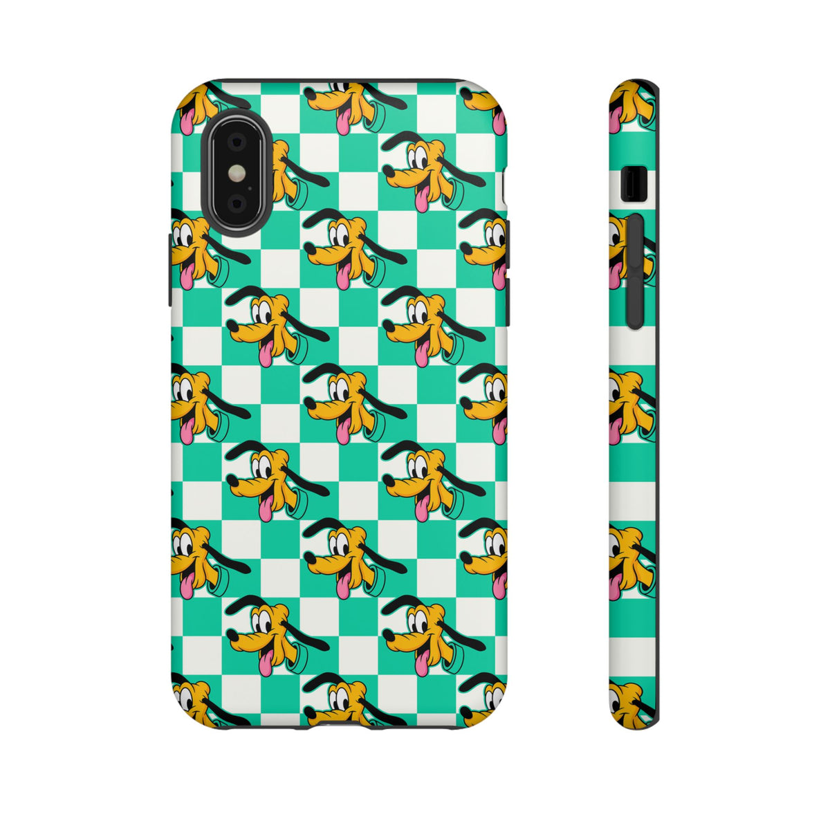 Teal Checkerboard Pluto Resort Ready Cell Phone Tech Case