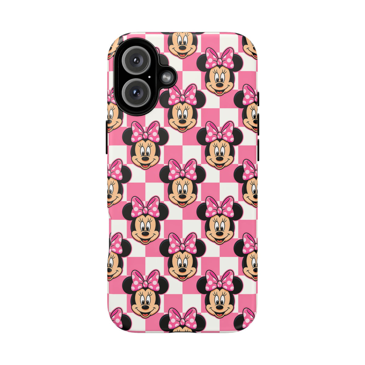 Pink Checkerboard Minnie Resort Ready Cell Phone Tech Case