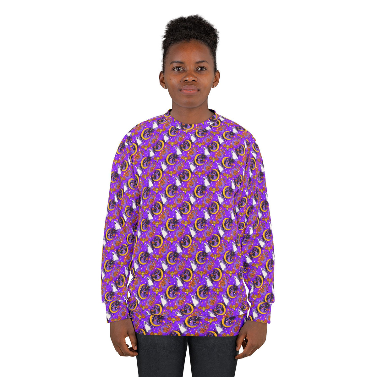 Figment on the Moon Purple Unisex Crewneck Sweatshirt