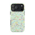 Character Autographs on Green Resort Ready Cell Phone Tech Case