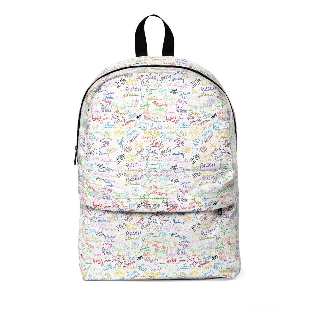Character Autographs on White Park Hopper Backpack