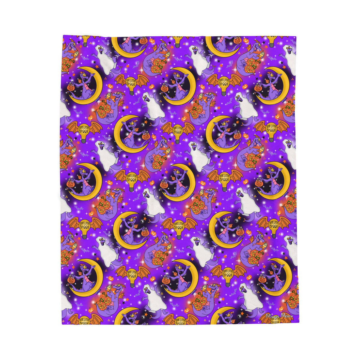 Figment on the Moon Purple Velveteen Plush Blanket