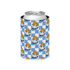 Blue Checkerboard Donald Can Cooler Drink Koozie