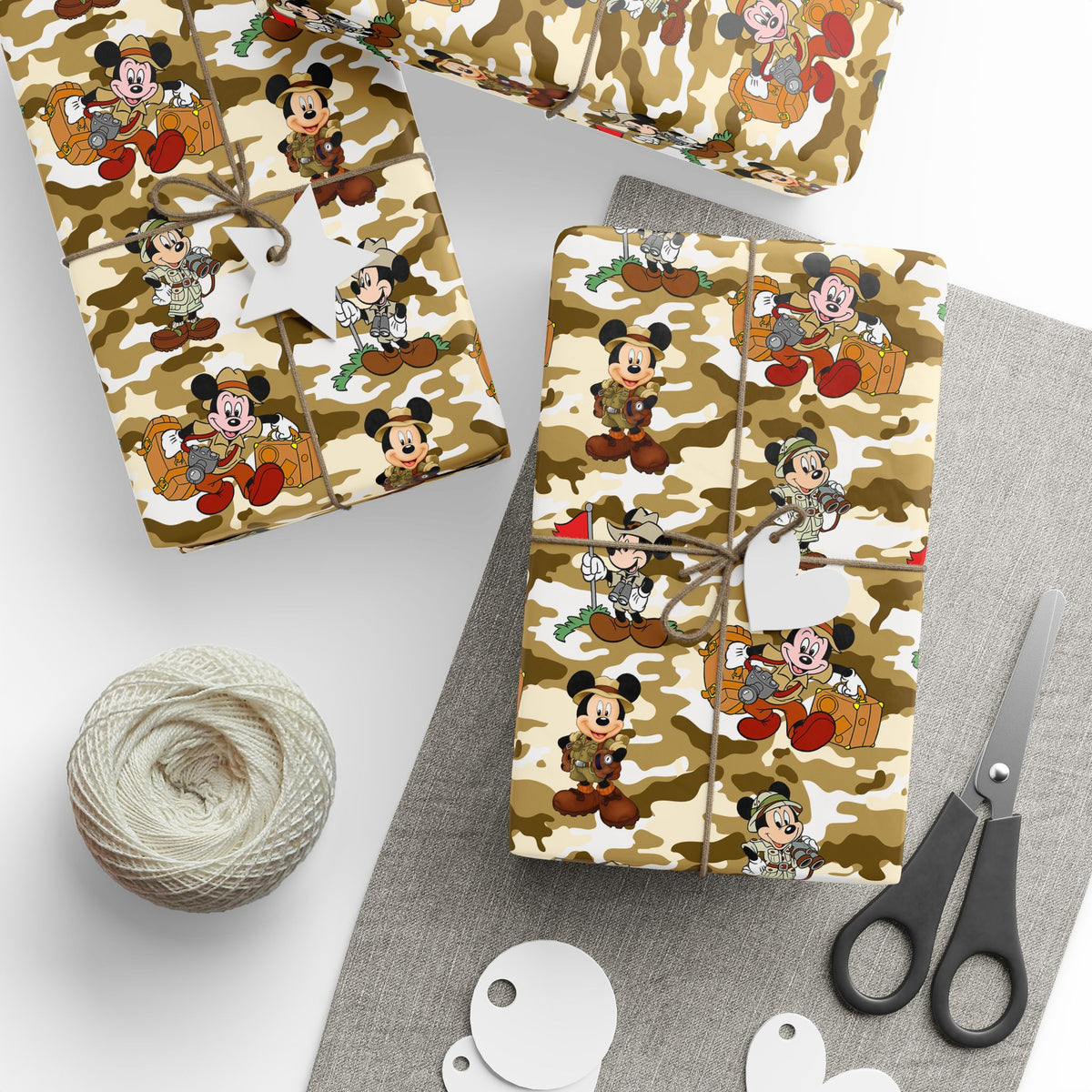 Jungle Camo Mickey Wrapping Paper Roll