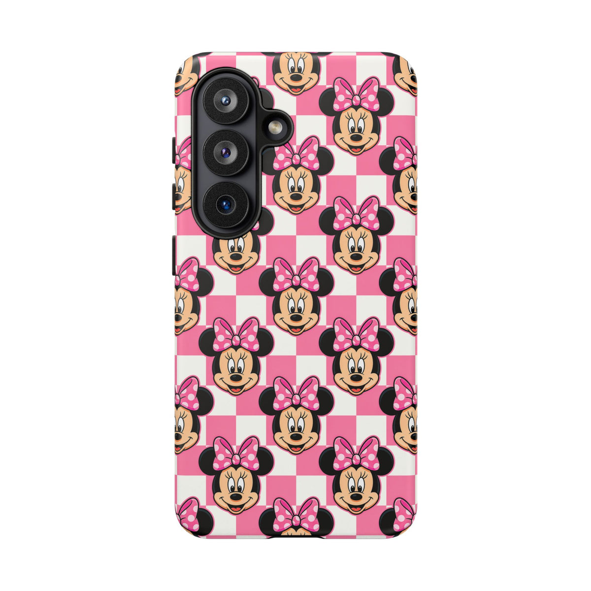 Pink Checkerboard Minnie Resort Ready Cell Phone Tech Case