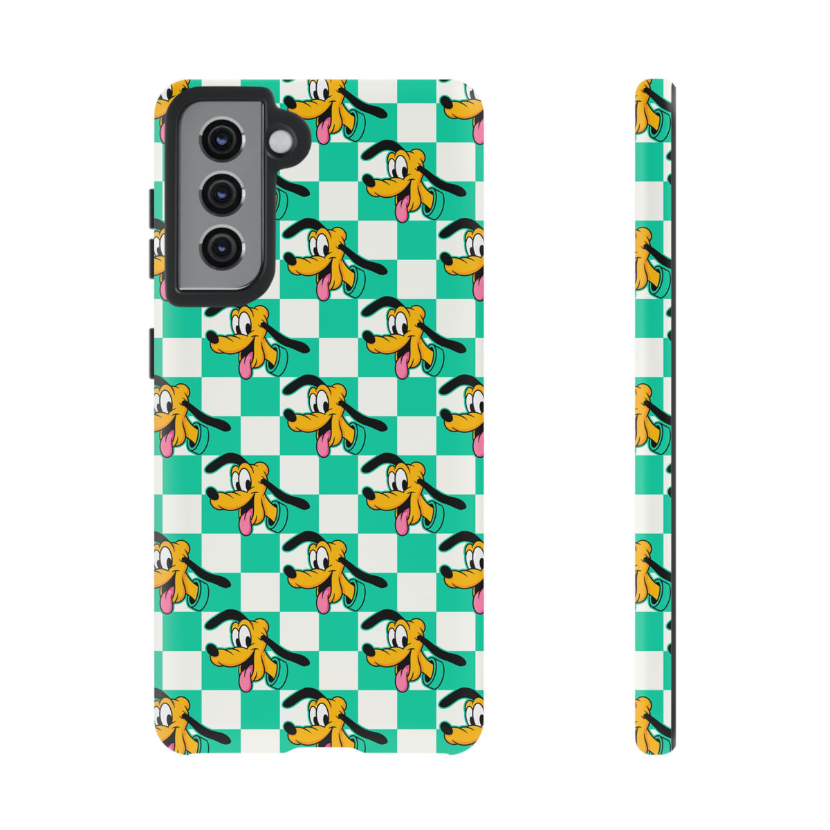 Teal Checkerboard Pluto Resort Ready Cell Phone Tech Case