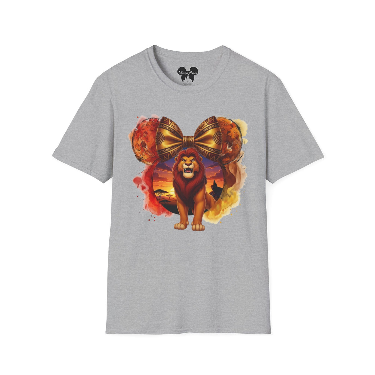 Lion King - Mufasa's Tribal Sunset Vignette Unisex Graphic Tee