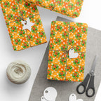 Tangerine Treat Orange Bird Wrapping Paper Roll