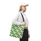 Green Checkerboard Goofy Tote Bag