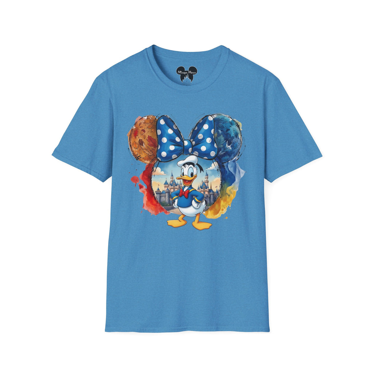 Sensational Six - Donald's Royal Blue Bow Castle Vignette Unisex Graphic Tee