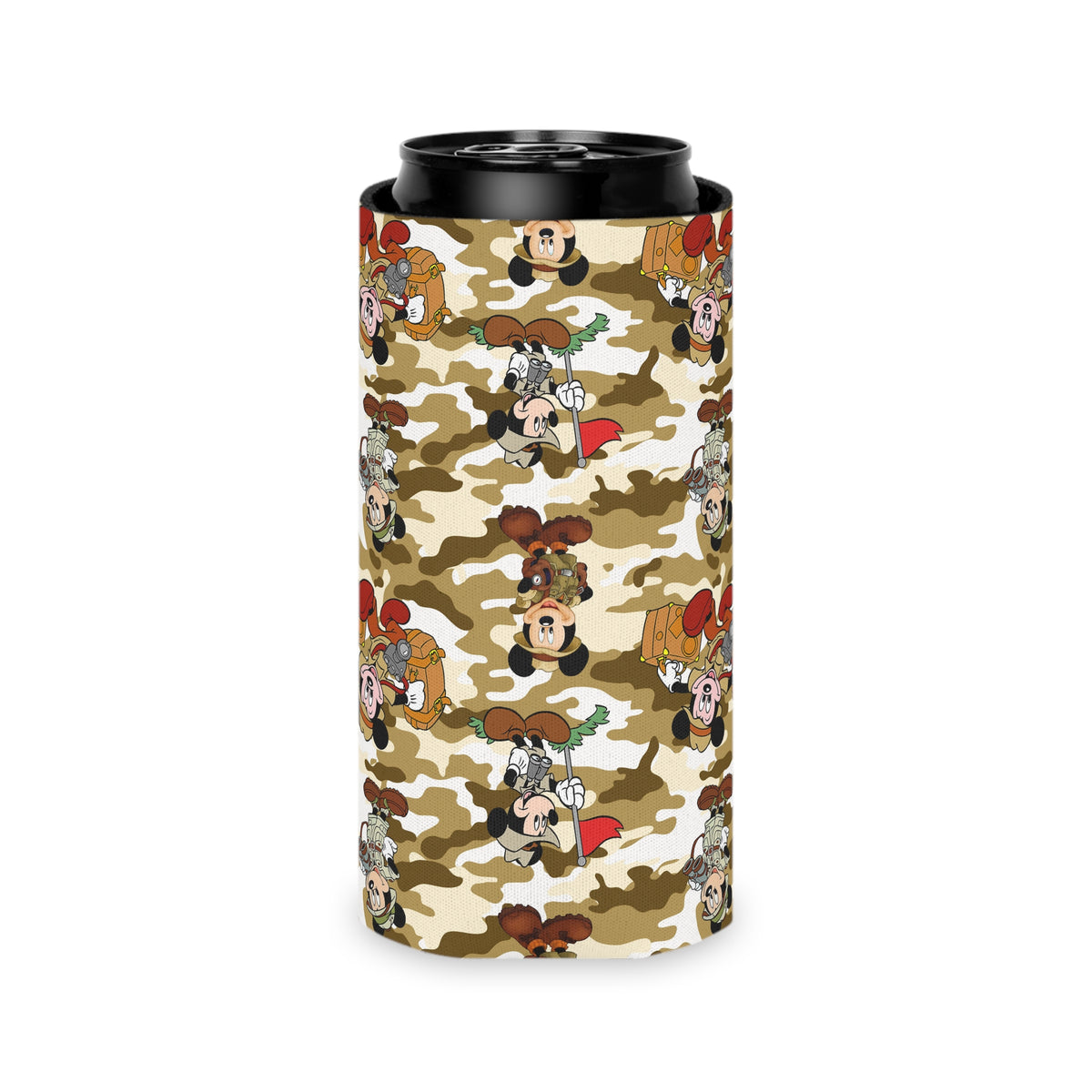 Jungle Camo Mickey Can Cooler Drink Koozie