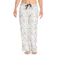 Character Autographs on White Women's Pajama Pants