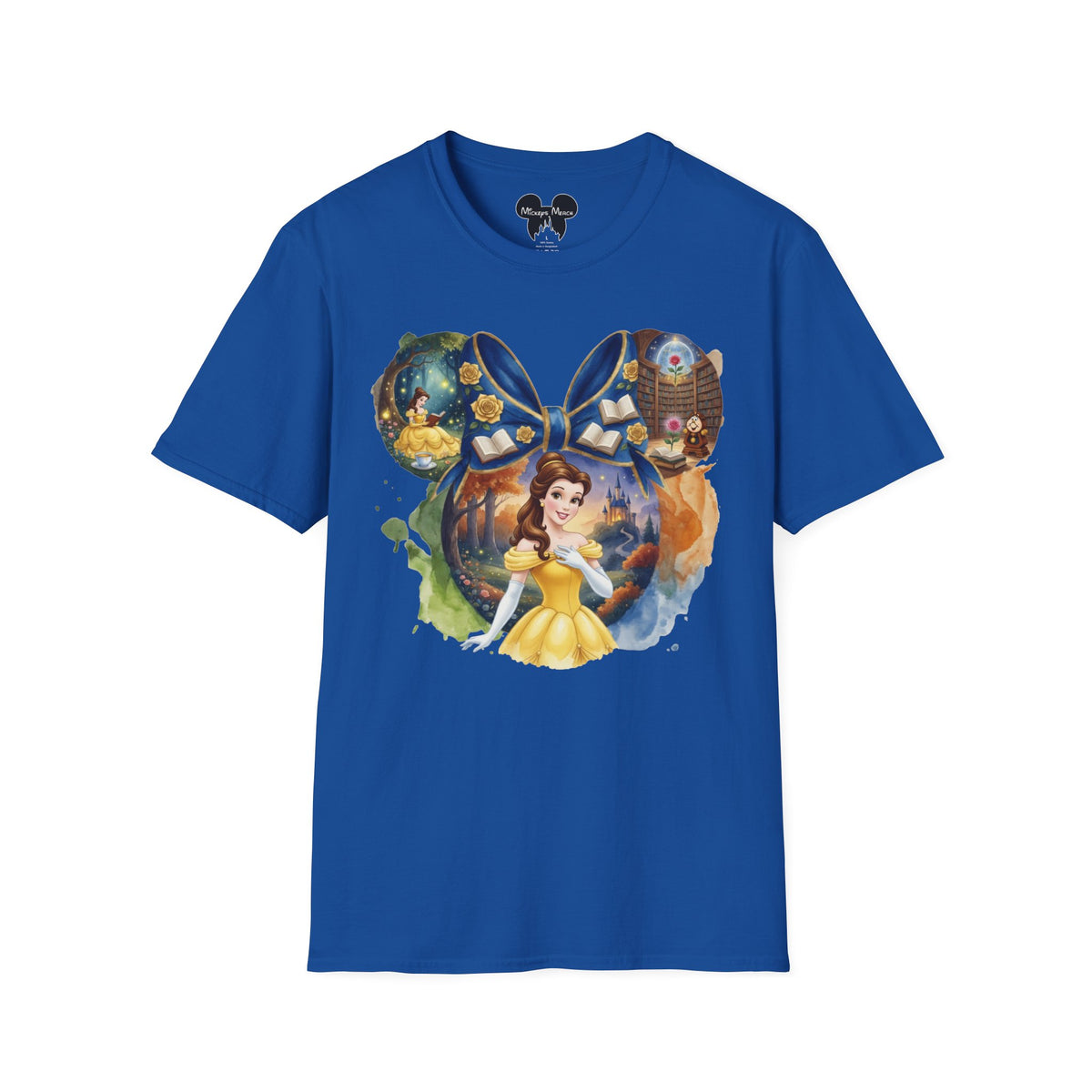 Disney Princess - Belle's Enchanted Rose Library Vignette Unisex Graphic Tee