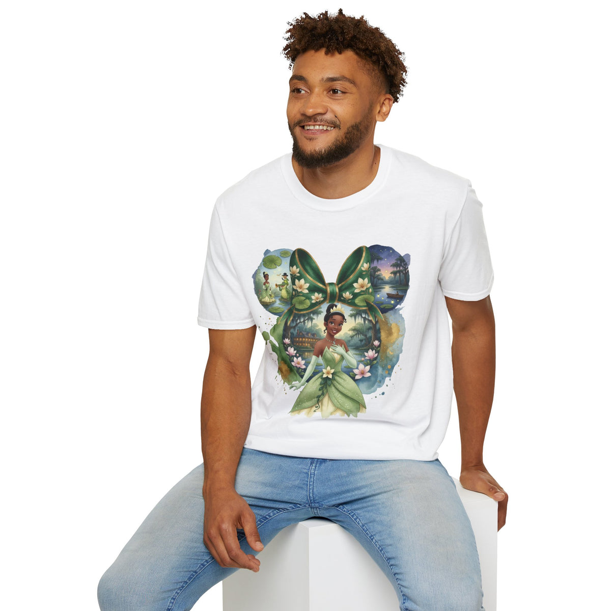 Disney Princess - Tiana's Bayou Waterlily Vignette Unisex Graphic Tee