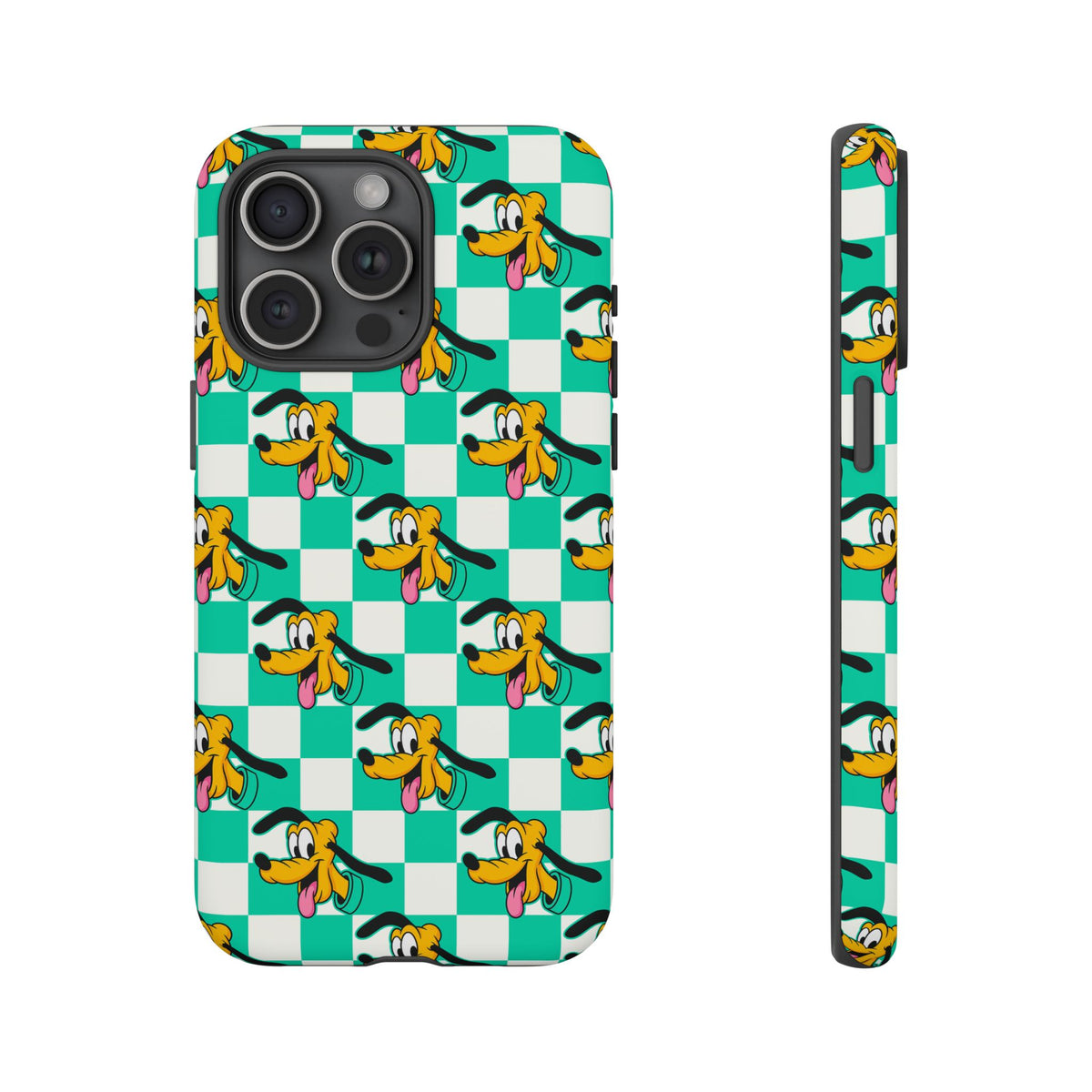 Teal Checkerboard Pluto Resort Ready Cell Phone Tech Case