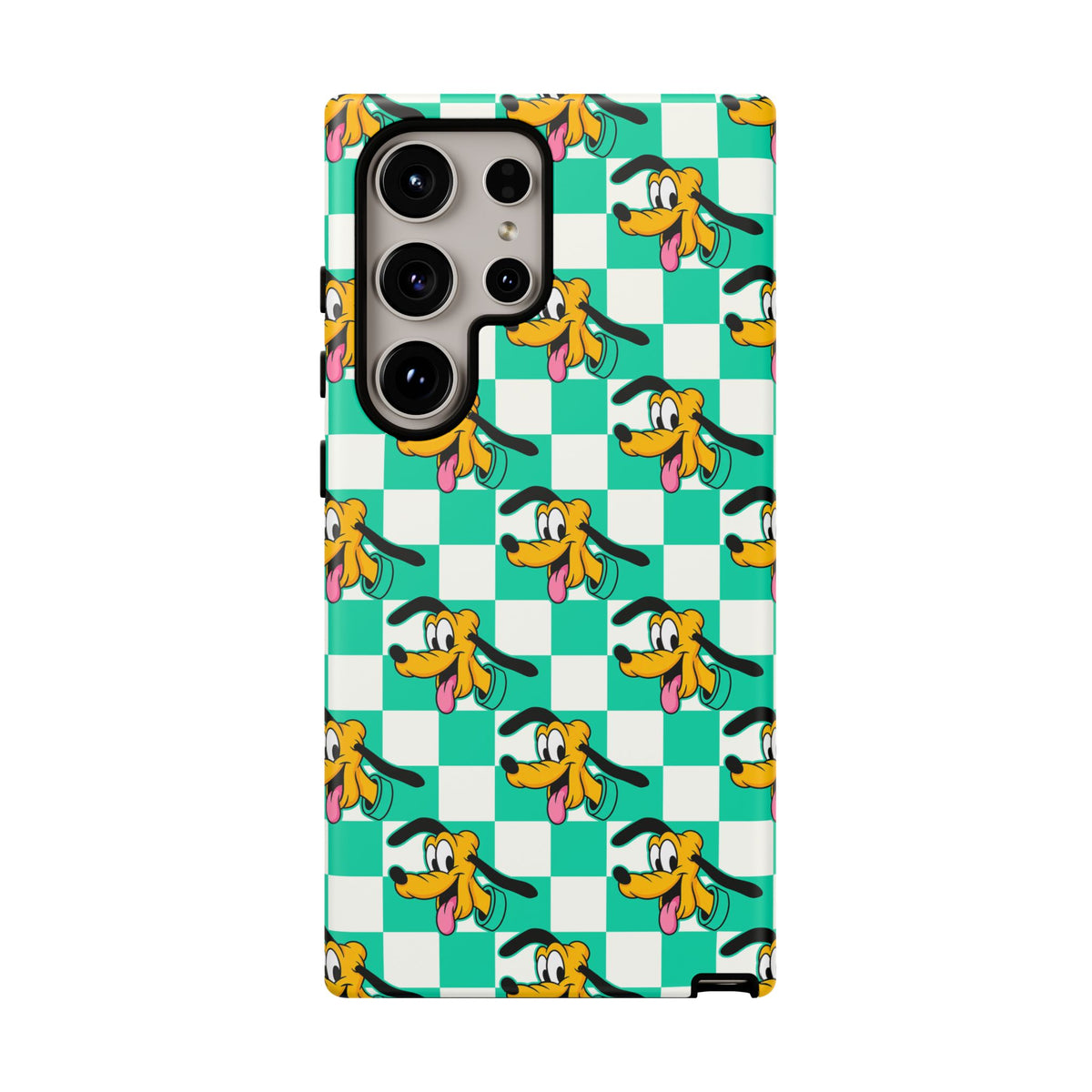 Teal Checkerboard Pluto Resort Ready Cell Phone Tech Case