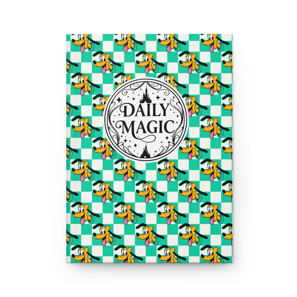 Teal Checkerboard Pluto Daily Magic Matte Hardcover Journal