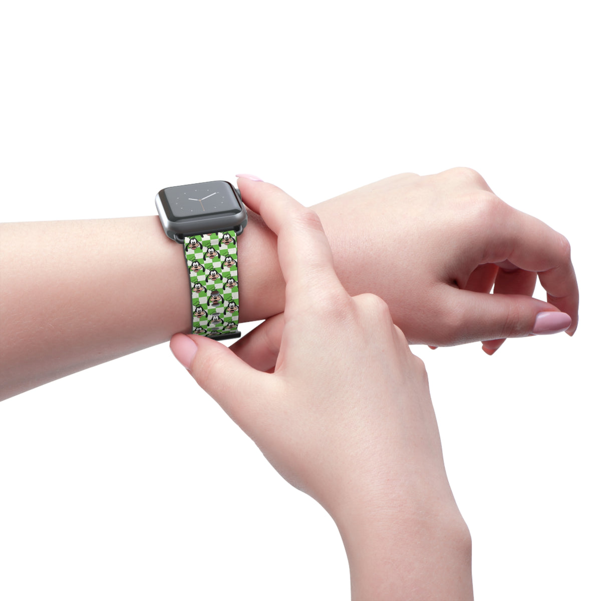 Green Checkerboard Goofy Whimsical Watch Band - Apple