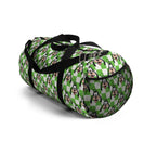Green Checkerboard Goofy Travel Duffel Bag