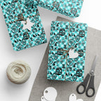 Haunted Mansion Icons Teal Wrapping Paper Roll