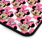 Pink Checkerboard Minnie Stateroom Desk Mat