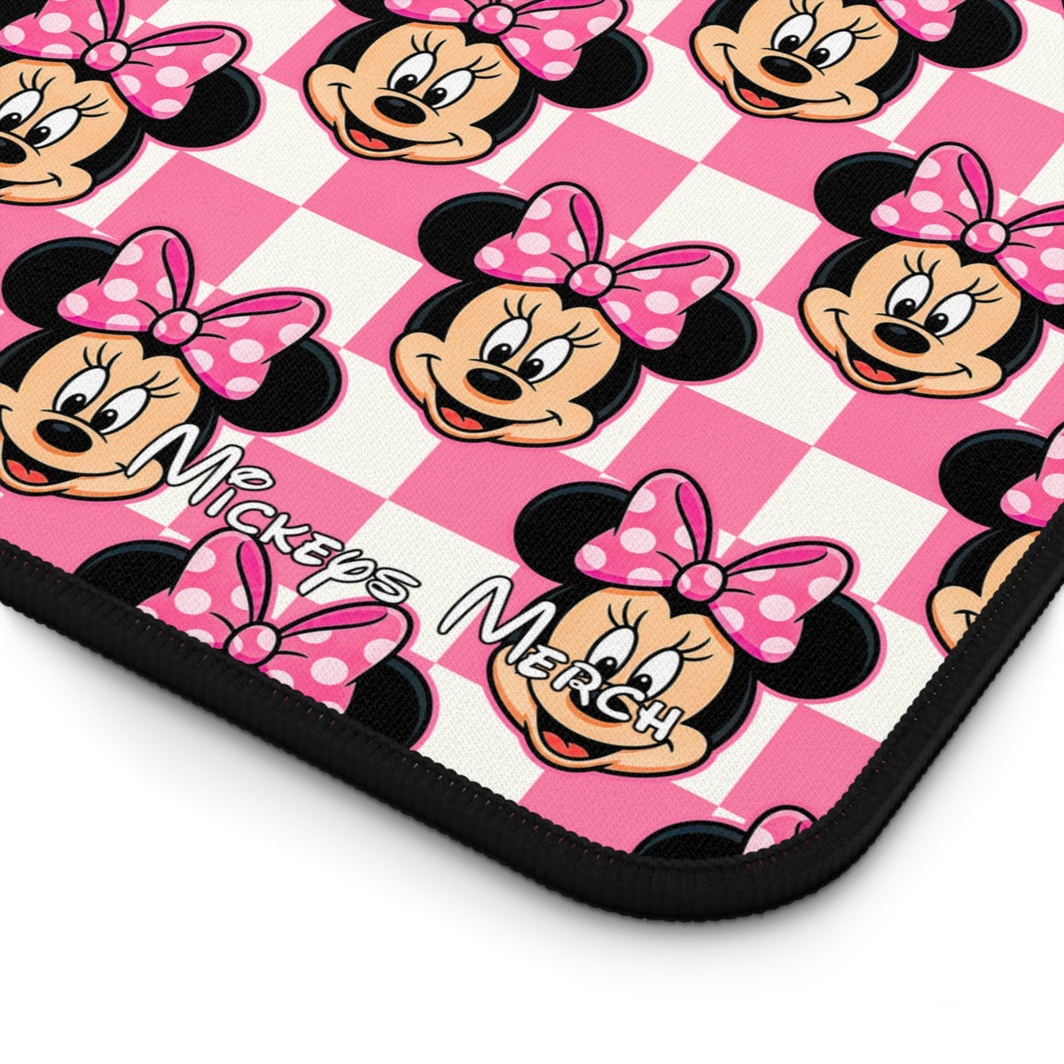 Pink Checkerboard Minnie Stateroom Desk Mat