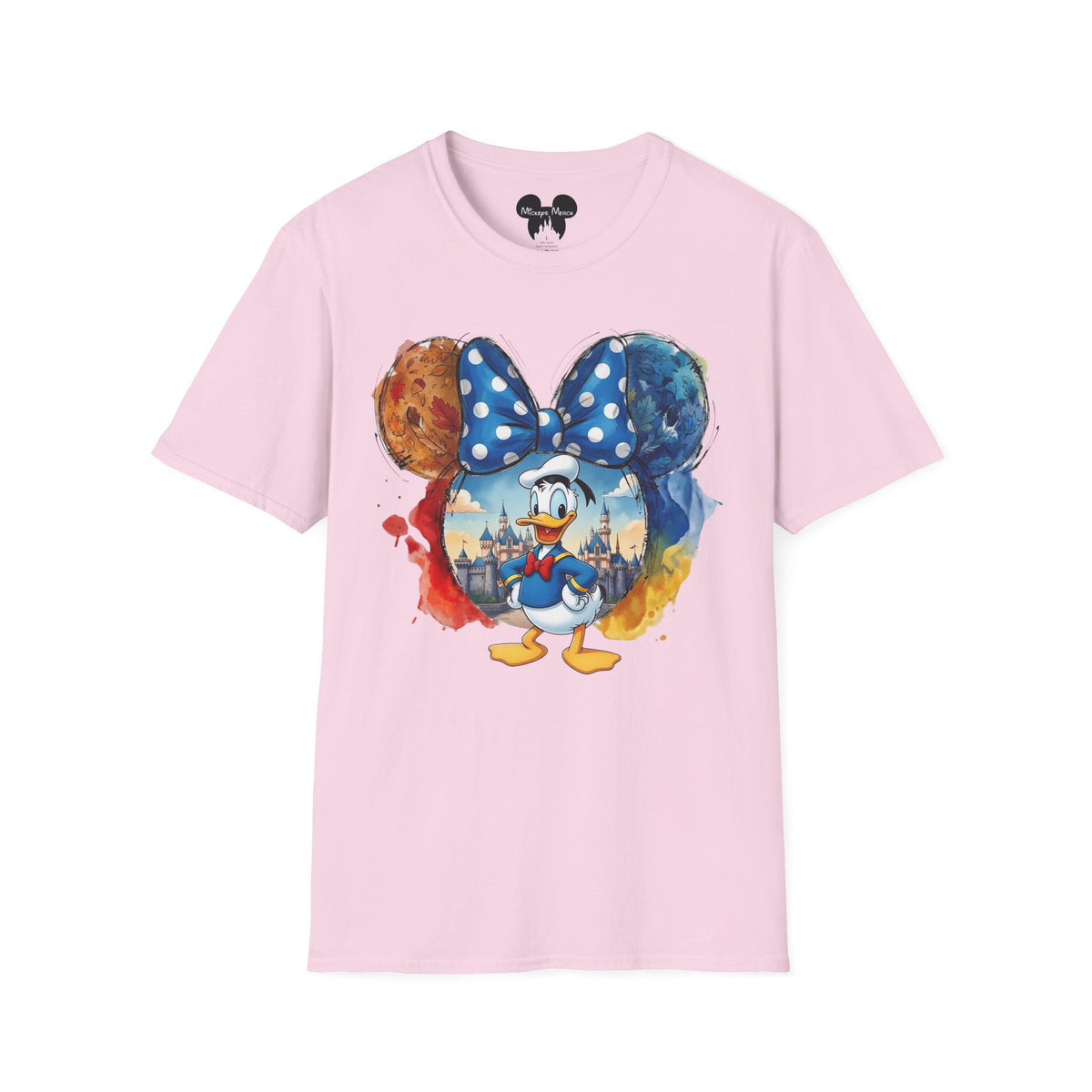 Sensational Six - Donald's Royal Blue Bow Castle Vignette Unisex Graphic Tee