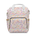 Character Autographs on Pink Magic Maker Diaper Daypack
