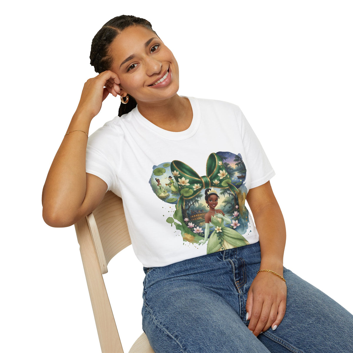 Disney Princess - Tiana's Bayou Waterlily Vignette Unisex Graphic Tee
