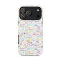 Character Autographs on White Resort Ready Cell Phone Tech Case