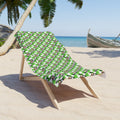 Green Checkerboard Goofy Beach Towel