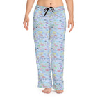 Character Autographs on Blue Women's Pajama Pants