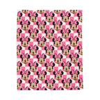 Pink Checkerboard Minnie Velveteen Plush Blanket