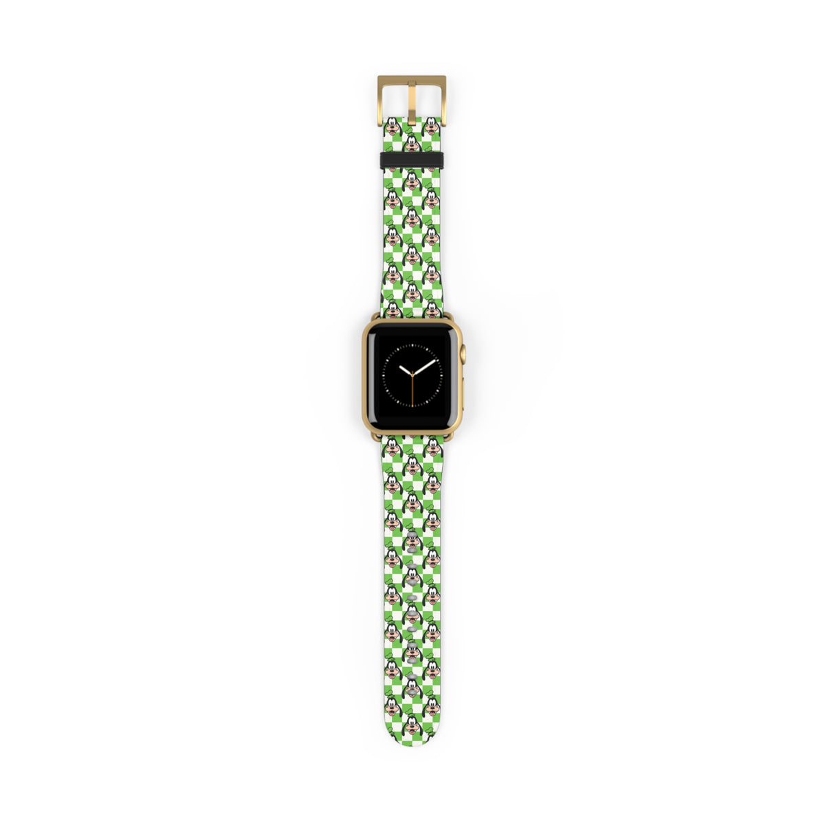 Green Checkerboard Goofy Whimsical Watch Band - Apple