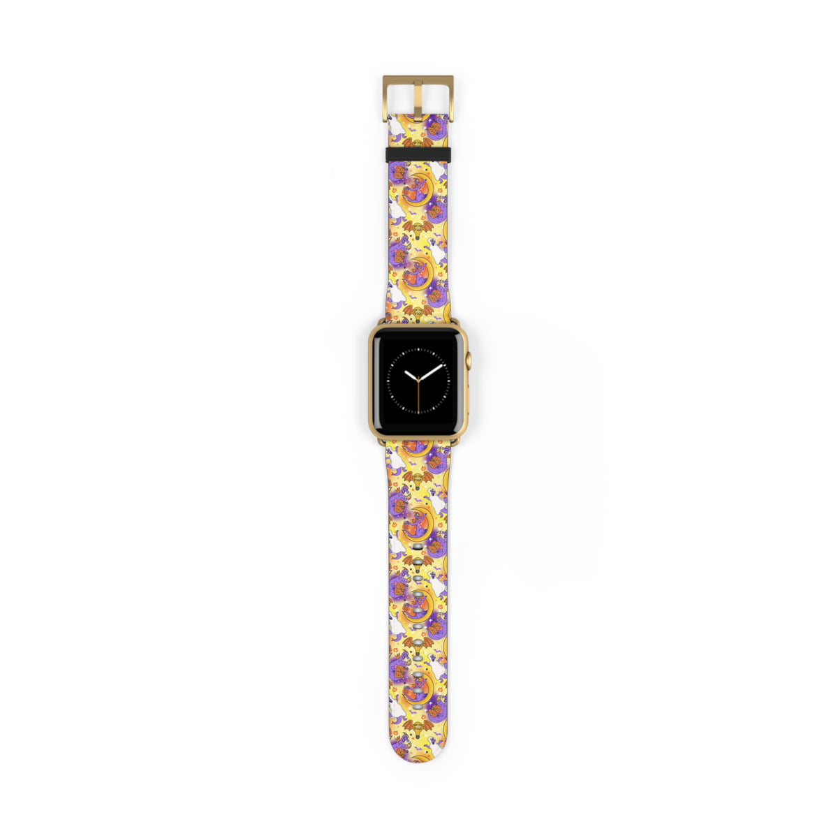 Figment on the Moon Yellow Whimsical Watch Band - Apple