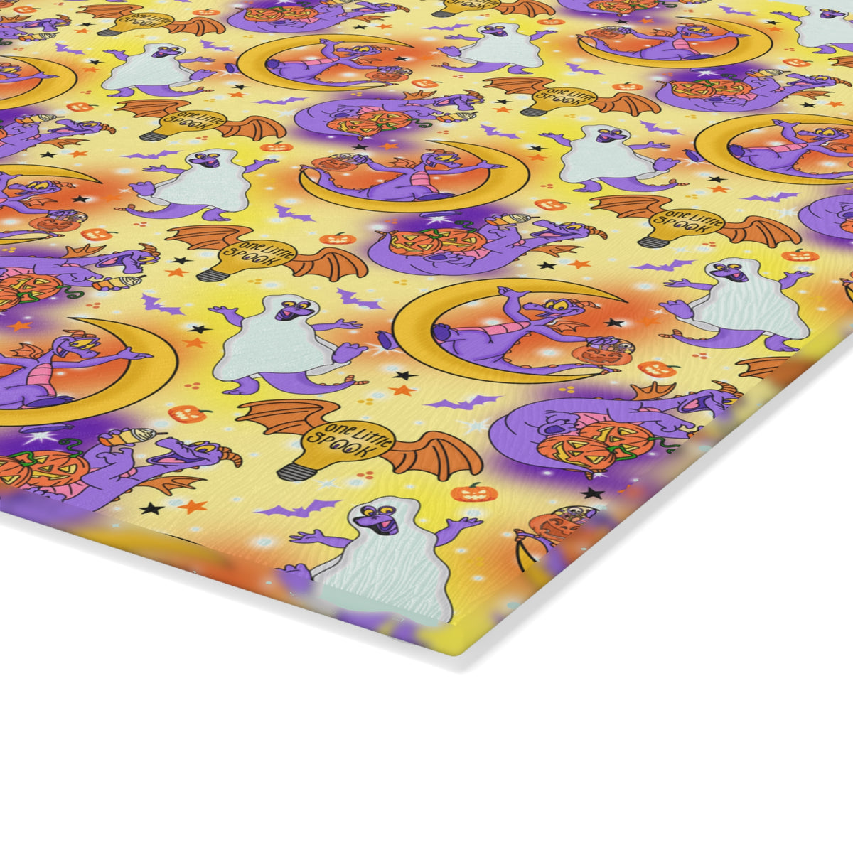 Figment on the Moon Yellow Glass Cutting Board