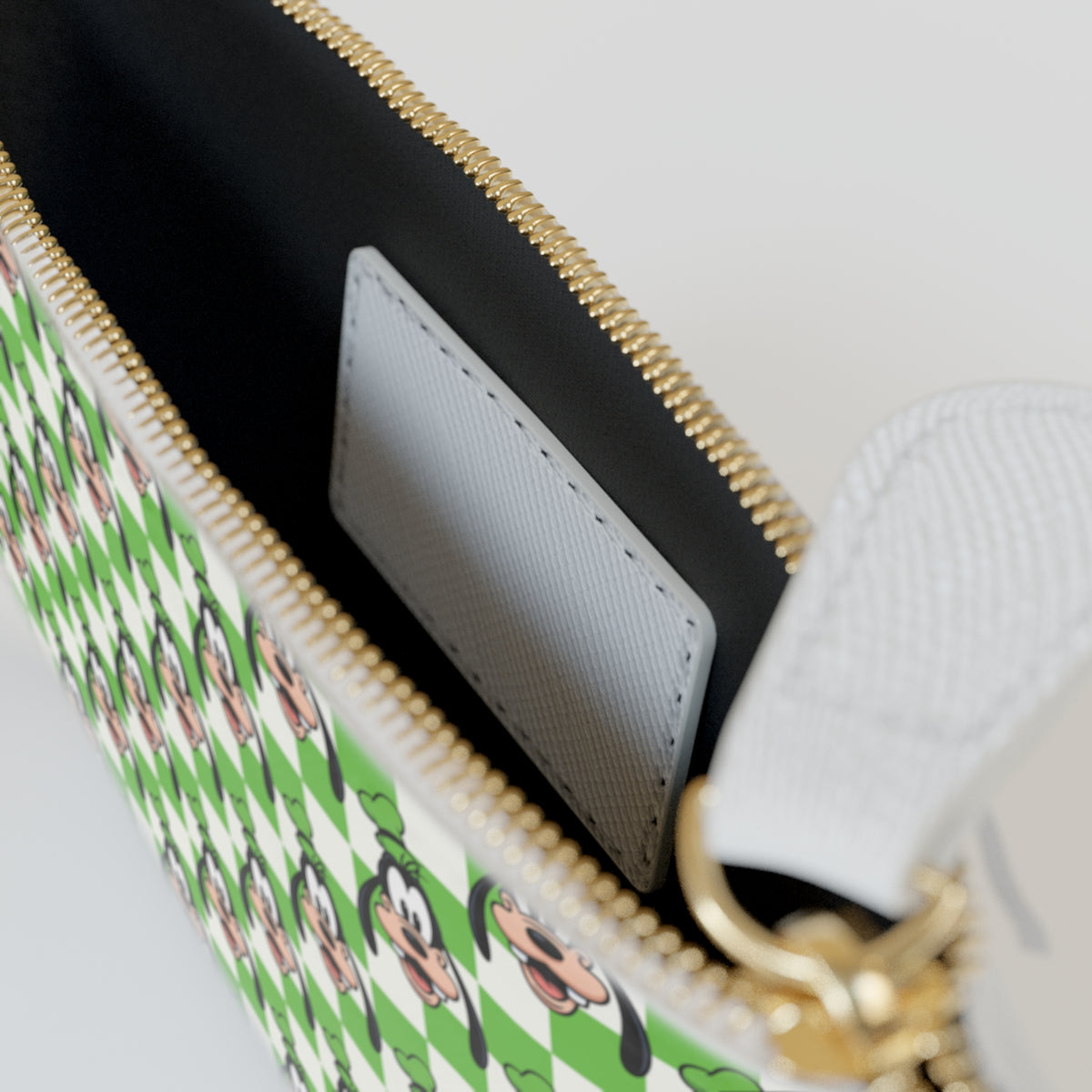 Green Checkerboard Goofy Mini Clutch